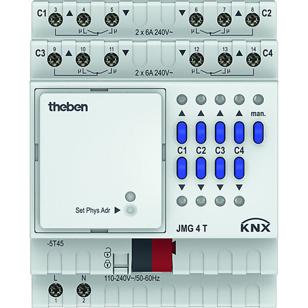 Theben Jalousieaktor MIX2,Grundmodul JMG 4 T KNX
